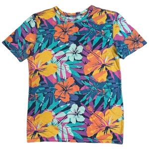 Arizona Xs bright floral shirt, short sleeves. Super fun, summer shirt!